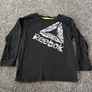 Reebok Black Long Sleeve Kids Tee with Logo